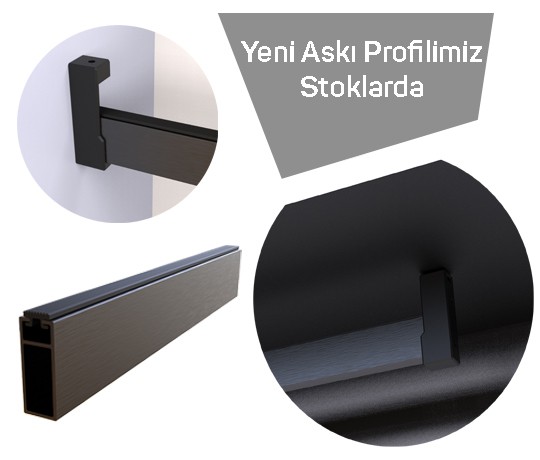 Yeni Askı Profilimiz Stoklarımızda